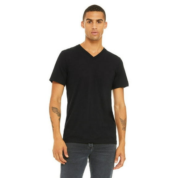 Unisex Triblend V-Neck T-Shirt - SLD BLK TRBLND - XL