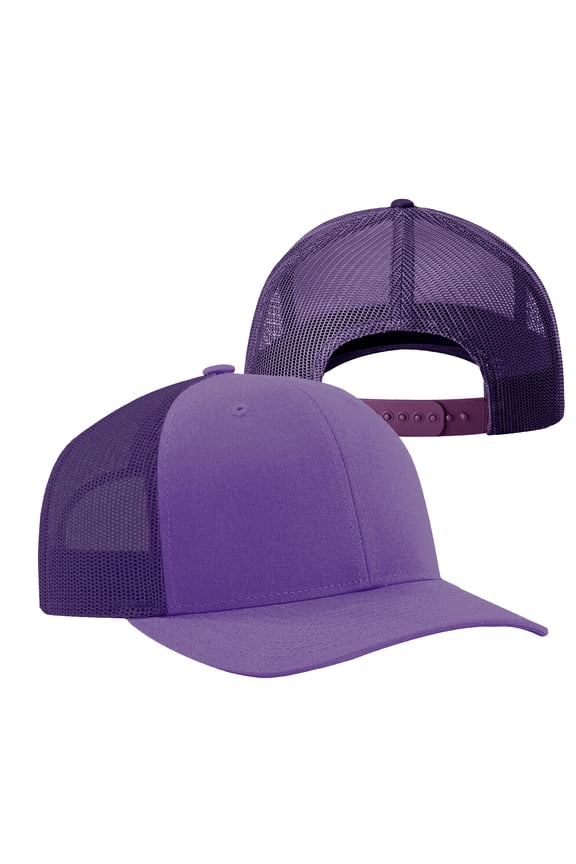 Unisex Trucker Hat Snapback Mesh Back Adjustable Cap One Size Fits Most Baseball
