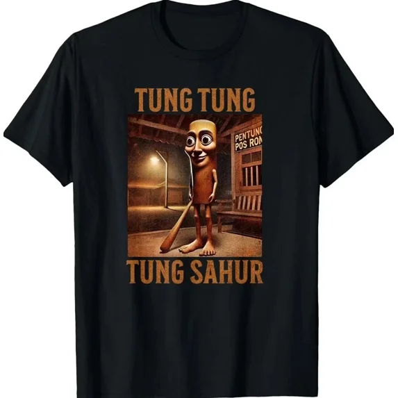 Unisex Tung Tung Tung Sahur T-Shirt – Funny Italian Brainrot Meme Tee
