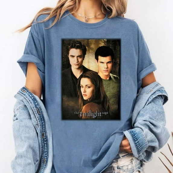 Unisex Twilight Ed And Bella Jacob Graphic T-Shirt, Sizes S-5XL, Tbun