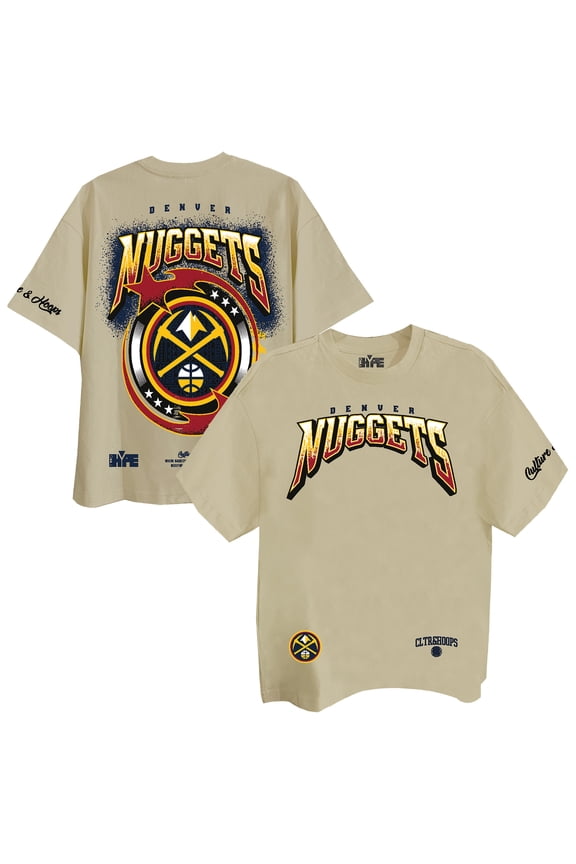 Unisex Two Hype Cream Denver Nuggets Drip & Dime Elevated Drop Shoulder T-Shirt