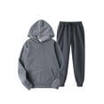 thumbnail image 1 of Unisex Two Piece Set Casual Tracksuit Running Sportswear 2022 Fall Winter SetsOutfits Men's And Women's Long Sleeve Pullover Hoodies Sweatshirt Sweatpants Suit, 1 of 7