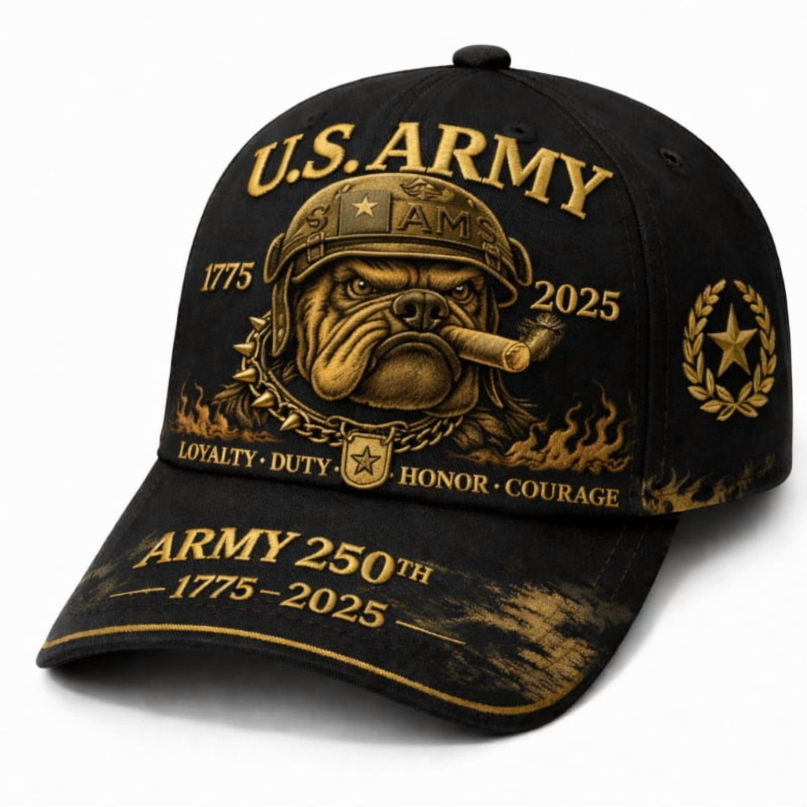 Unisex U.S. Army Commemorative Snapback Hat for Army Fans Golden Star ...