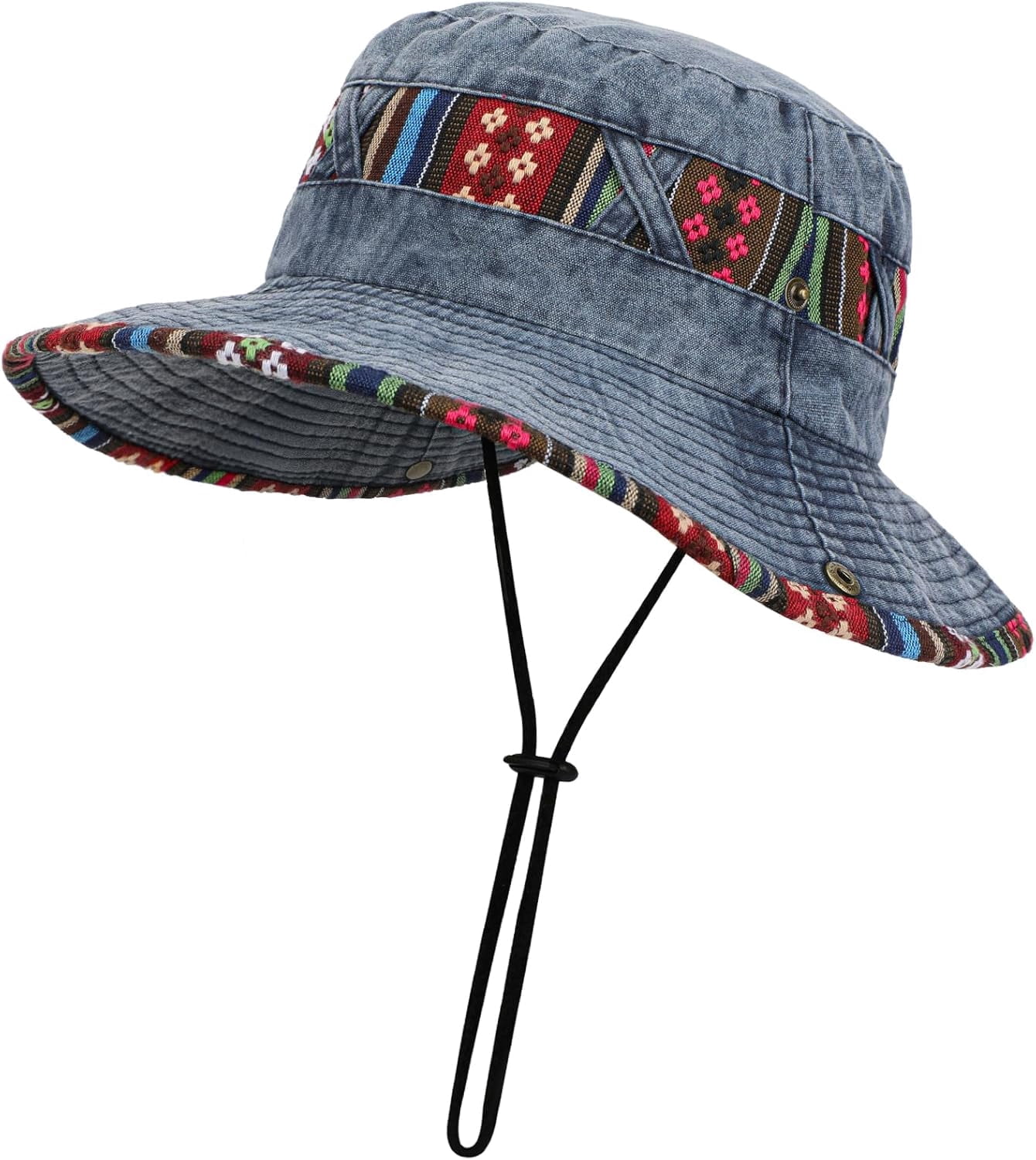 Washed Cotton Bucket Hat for Women Men, Summer UV Protection Sun