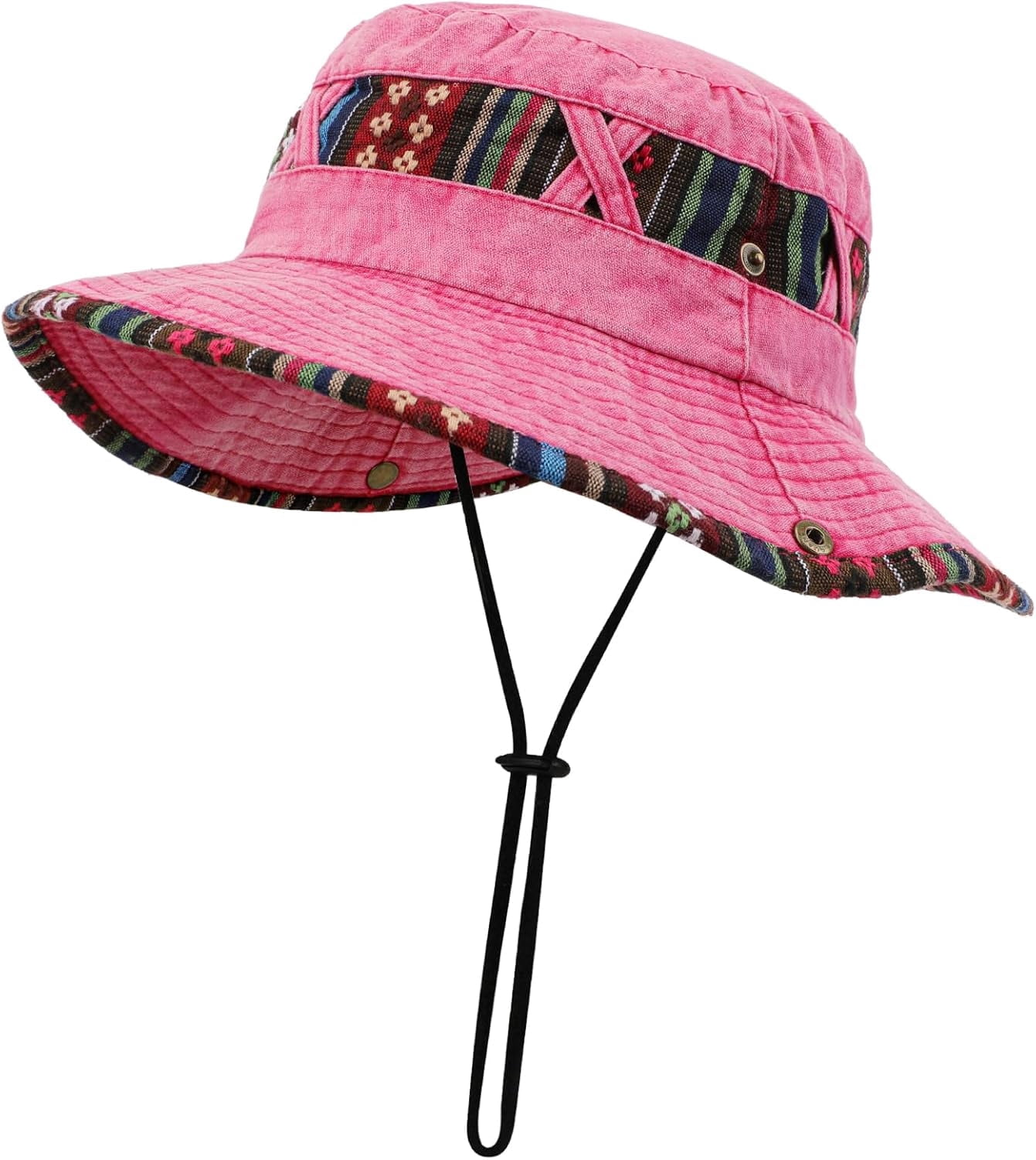 12 Pack Vintage Washed Cotton Bucket Hats for Women Men Unisex 4 Pack Unisex Cotton Bucket Hat Packable Sun Hat Plain  main image 2
