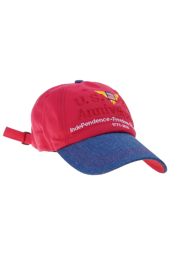 Unisex US 250th Anniversary Hat For Outdoor Activity Commemorative Celebration Baseball Hat with Embroidery Design