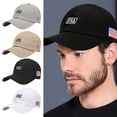 thumbnail image 1 of Unisex USA Flag Baseball Cap Flat Brim Embroidery Adjustable Hip Hop Style, 1 of 3
