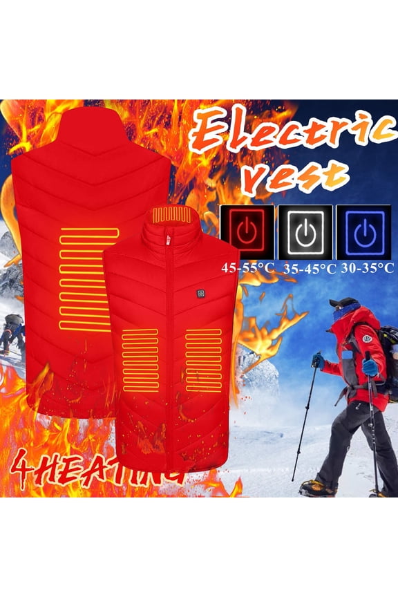 Unisex USB Heated Vest with Four Warming for Outdoor Activities Riding Skiing and Fishing