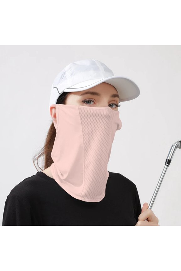 Unisex UV Protection Outdoor Neck Wrap Cover Sports Sun Proof Bib Ice Silk Mask Face Cover Neck Wrap Cover Sunscreen Face Scarf