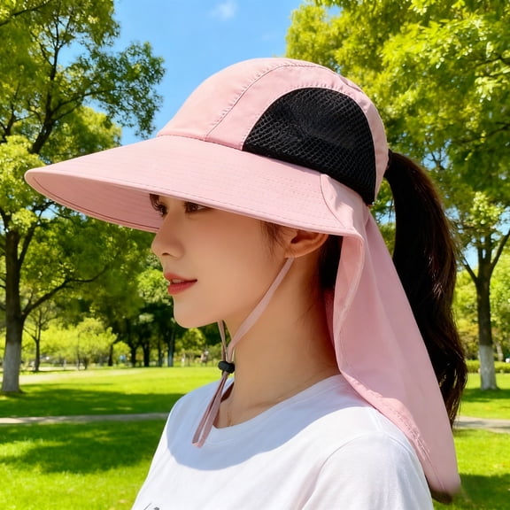 Unisex UV Protective Hat (UPF 50 ): Wide Brim, Neck Flap, Great for Hiking and Fishing