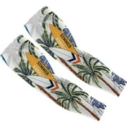 Unisex UV Sun Protection Arm Sleeves, Cooling Sleeves Hand Painted Palm Tree, Arm Cover Shield for Outdoor Sports