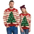 thumbnail image 1 of Unisex Ugly Christmas Sweater with 3D Christmas Tree Design Festive Holiday Pullover for Men and Women, 1 of 5