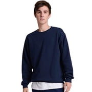 Unisex Ultimate CVC Crewneck Sweatshirt, 60/40 Cotton/Polyester Long Sleeve Fleece Winter Sweater Navy , S