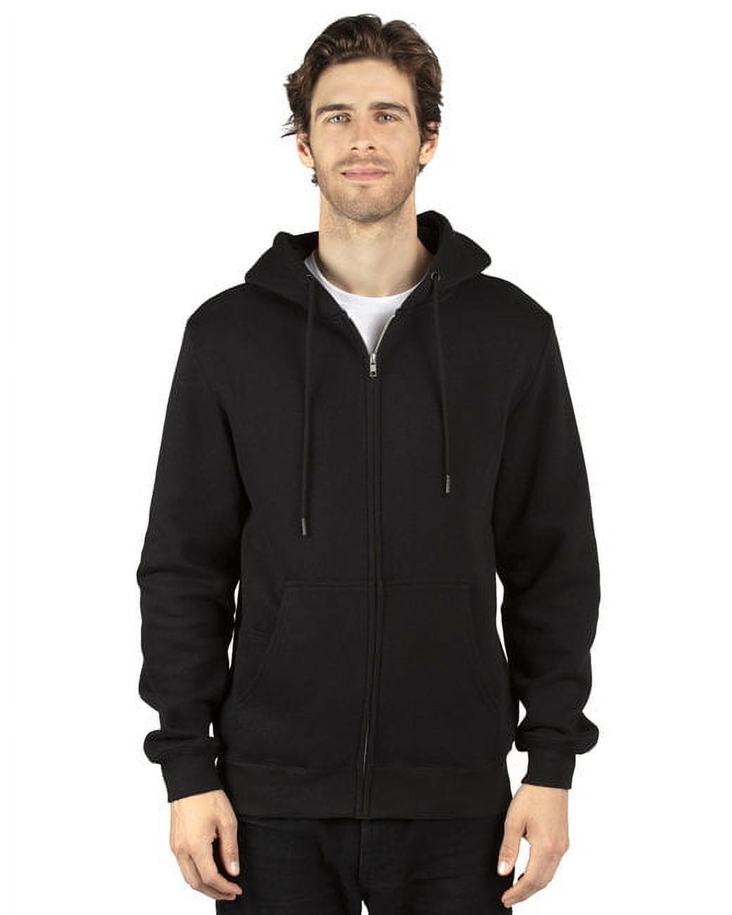 Unisex Ultimate Fleece Full-Zip Hooded Sweatshirt - BLACK Unisex Ultimate Fleece Full-Zip Hooded Sweatshirt - BLACK