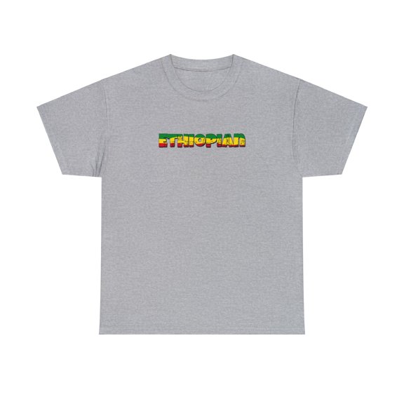 Unisex Ultra Cotton/African Pride Tshirt/Ethiopian skyline/S-5XLWH,BLK,Grey