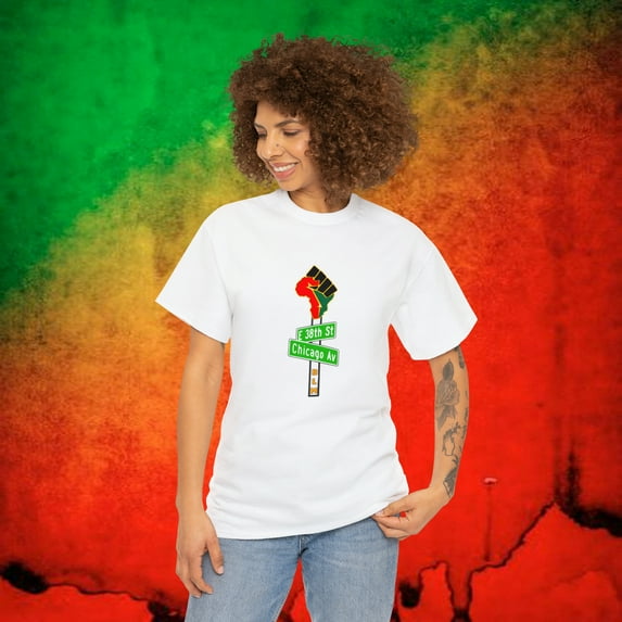 Unisex Ultra Cotton/George Floyd Tshirt/38th and Chicago/S-5XL WH,Blk,Grey