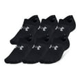 thumbnail image 1 of Unisex Under Armour UA Essential 6-Pack Ultra Low Socks Color: Black Size: MEDIUM, 1 of 4