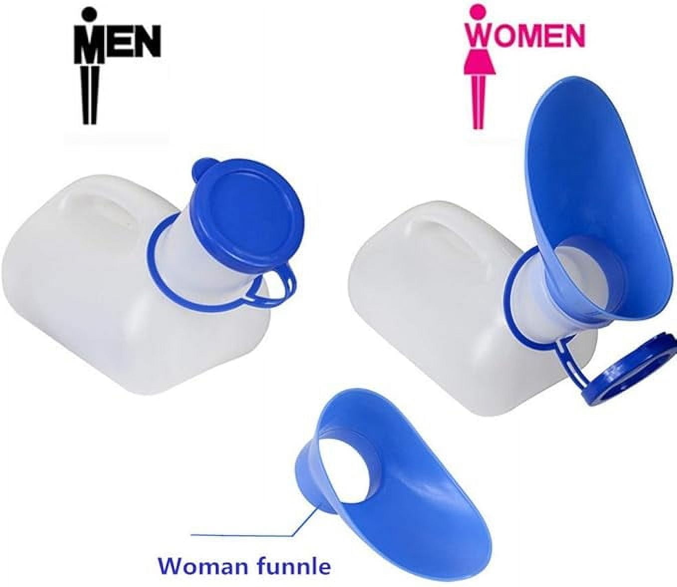 Unisex Urinal, Portable Toilet Urinal for Men and Women, Pee Bottle with a Sealed Lid and Funnel for Elderly Kids and Patients for Camping Outdoor Travel