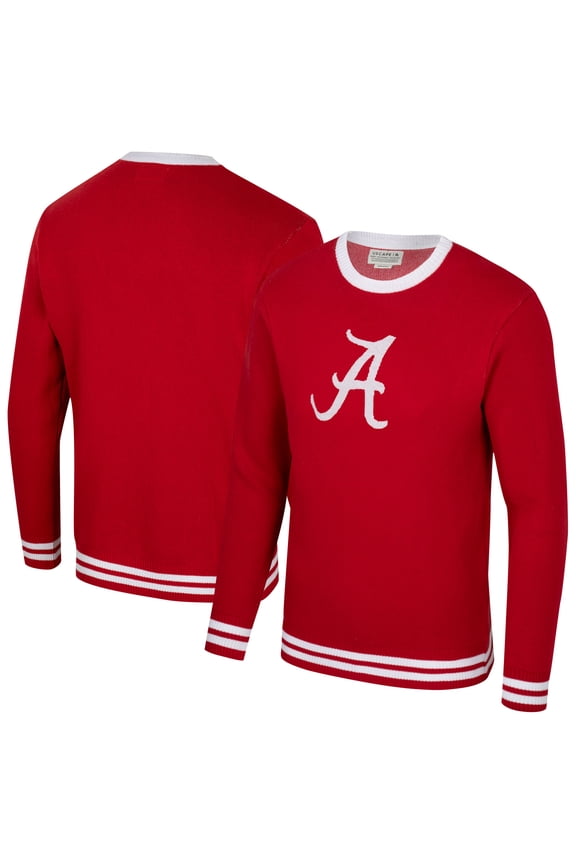 Unisex Uscape Apparel Crimson Alabama Crimson Tide Renew Knit Vintage Pullover Sweater
