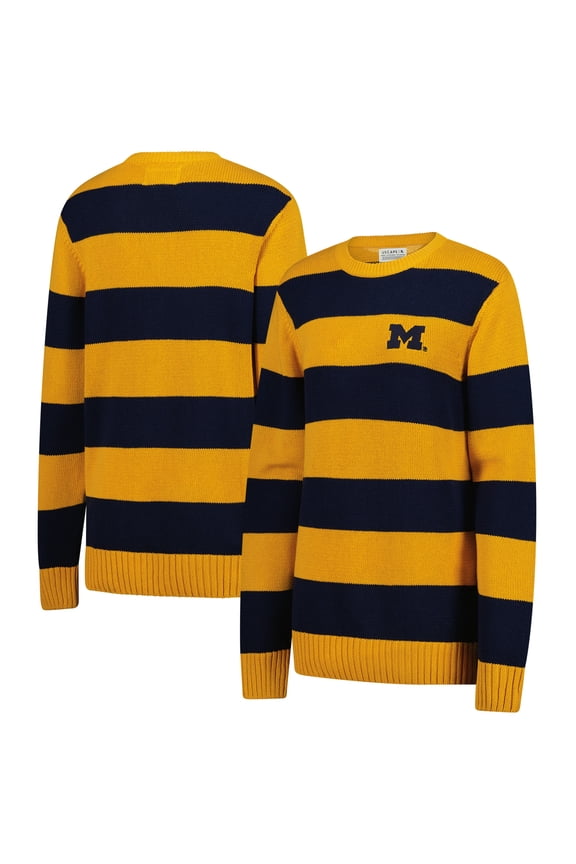 Unisex Uscape Apparel Maize Michigan Wolverines Renew Knit Stadium Sweater