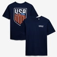 thumbnail image 1 of Unisex  Uscape Apparel  Navy Host City U.S. Soccer x Seattle Crest 2026 T-Shirt, 1 of 5