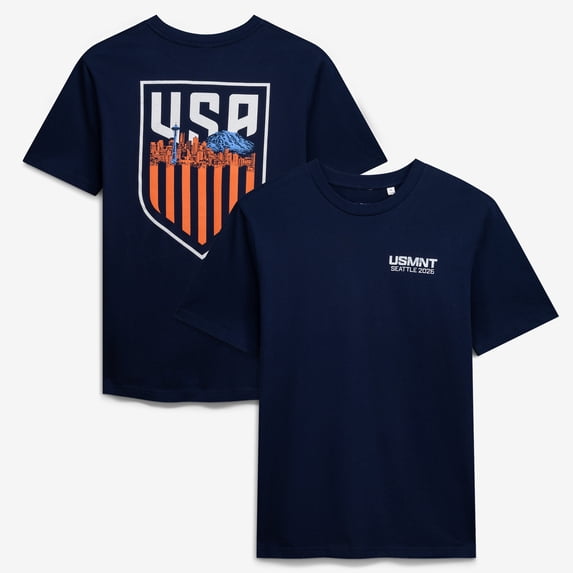 Unisex Uscape Apparel Navy Host City U.S. Soccer x Seattle Crest 2026 T-Shirt