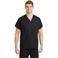 thumbnail image 1 of Unisex V-neck Scrub Top SCRUBTOP, Black, XS, 1 of 4