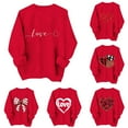 thumbnail image 1 of Unisex Valentine's Day Letter Print Crewneck Sweatshirt Soft Casual Pullover Loose Long Sleeve Athletic Tops for Couples Red1 XXL, 1 of 3