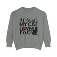 thumbnail image 1 of Unisex Valentines Day Garment-Dyed Sweatshirt At Least my Cat Loves Me, 1 of 4