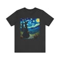 thumbnail image 1 of Unisex Van Gogh Starry Night Halloween Witch Cotton Shirt, 1 of 7