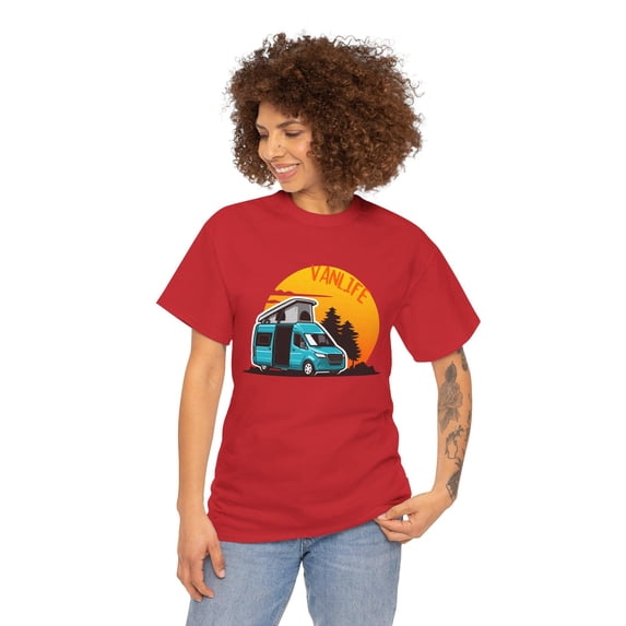 Unisex Vanlife T-shirt, Camping and Road Trip Sweater, Outdoor Adventure Clothing, Camper and Nomad Gift, Unisex T-Shirt