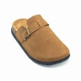 thumbnail image 1 of Unisex Vegan Suede Clogs Leather Mules Womens Mens Cork Footbed Potato Shoes with Arch Support Memory Foam, 1 of 1