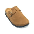 thumbnail image 1 of Unisex Vegan Suede Clogs Leather Mules Womens Mens Cork Footbed Potato Shoes with Arch Support Memory Foam, 1 of 1