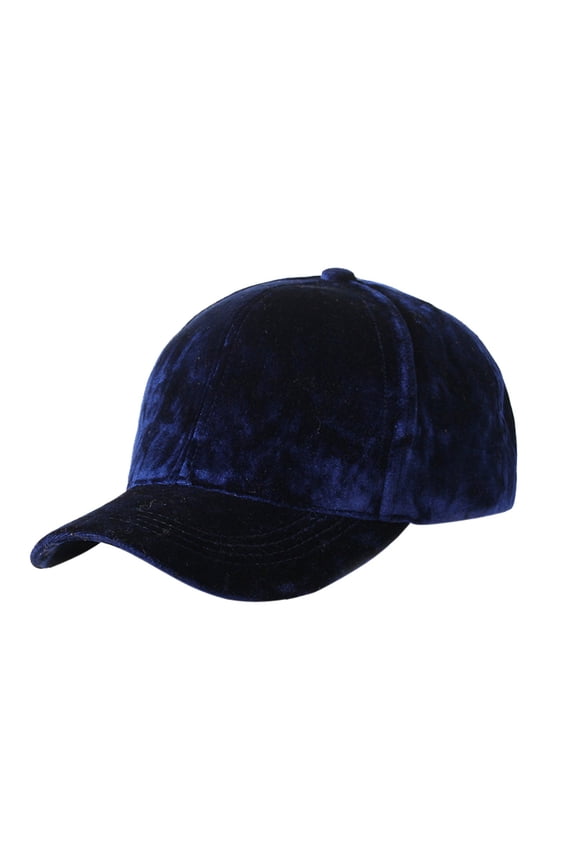 Unisex Velvet Solid Color Baseball Cap