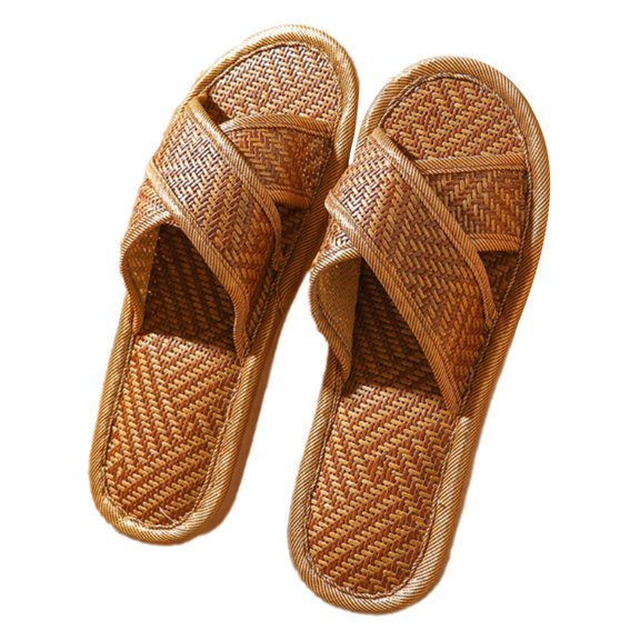 Unisex Ventilated Slippers PVC Textured Odor Home Shoes Crossed Strap Beach Sandals For Years Round Wear