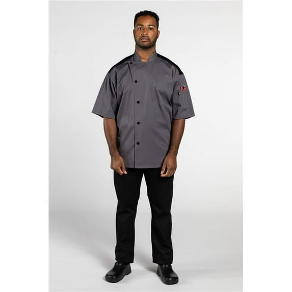 Unisex Venture Pro Vent Chef Coat with Mesh, Slate - Size 2XL
