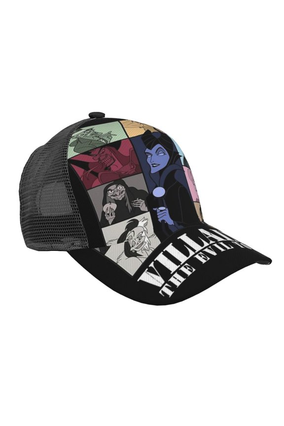 Unisex Vill-Ain Bad Witche Baseball Cap Adjustable Trucker Mesh Hat For Running Sports Hiking Camping