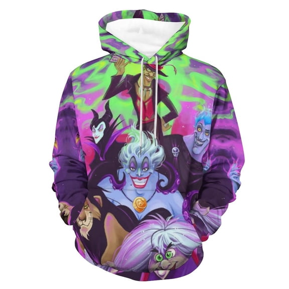 Unisex Vill-ain Bad Witche Pullover Hoodies 3D Print Novelty Sweatshirts Hoodie With Pocket For Men Women