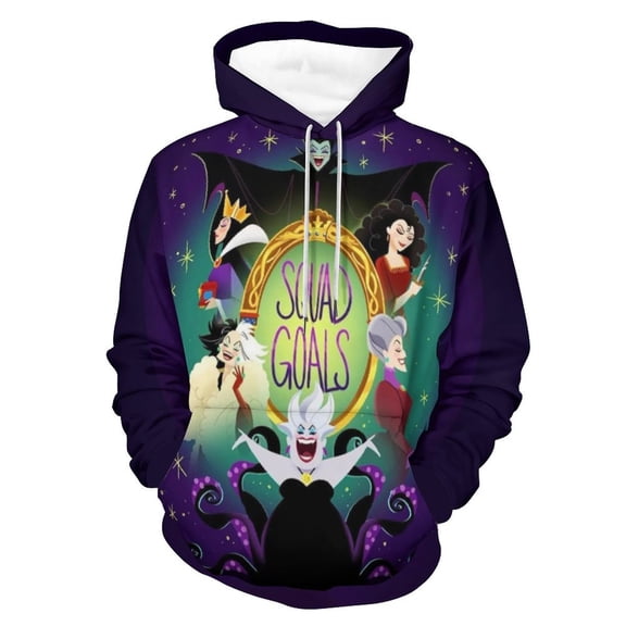 Unisex Vill-ain Bad Witche Pullover Hoodies 3D Print Novelty Sweatshirts Hoodie With Pocket For Men Women