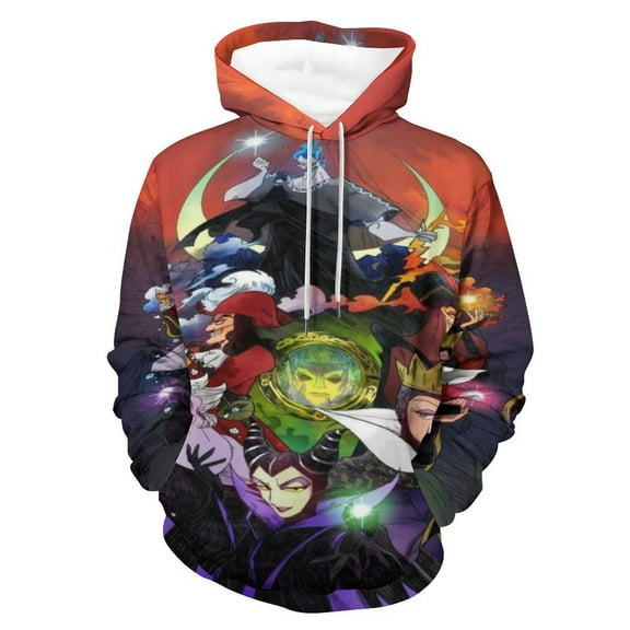 Unisex Vill-ain Bad Witche Pullover Hoodies 3D Print Novelty Sweatshirts Hoodie With Pocket For Men Women