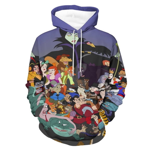 Unisex Vill-ain Bad Witche Pullover Hoodies 3D Print Novelty Sweatshirts Hoodie With Pocket For Men Women