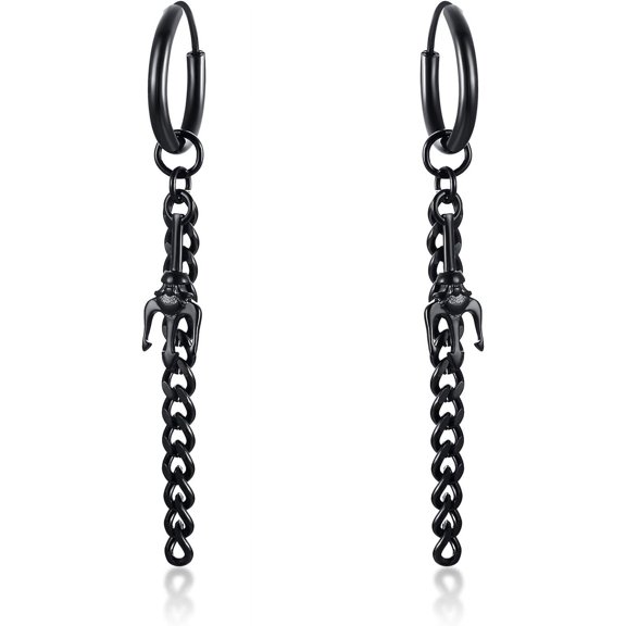 Unisex Vinatge Stainless Clip On Earrings Non Piercing Feather Charm Dangle Hinged Stud Earrings For Men Women Teen[Z1]