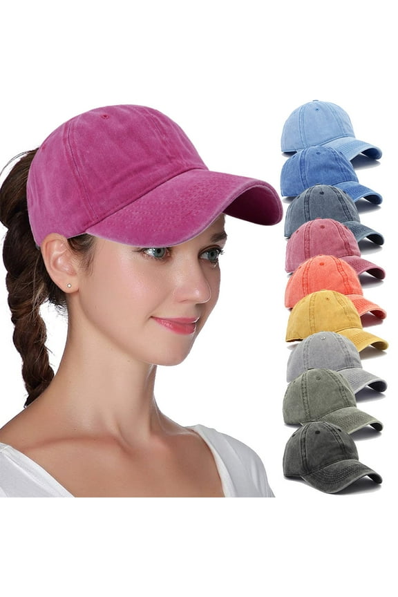 Unisex Vintage Baseball Cap Washed Distressed Plain Blank Baseball Hat Adjustable Dad Hat for Outdoor Sports