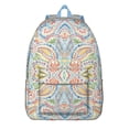 thumbnail image 1 of Unisex Vintage Bohemian Backpack, Boho Chic Zipper Rucksack with Front Pocket, Durable Lightweight Daypack for School College Work Travel, Ideal Gift, 1 of 5