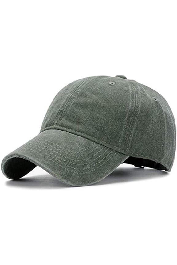 Unisex Vintage Cotton Washed Baseball Caps, Unstructured Low Profile Adjustable Distressed Dad Hat for Men Women