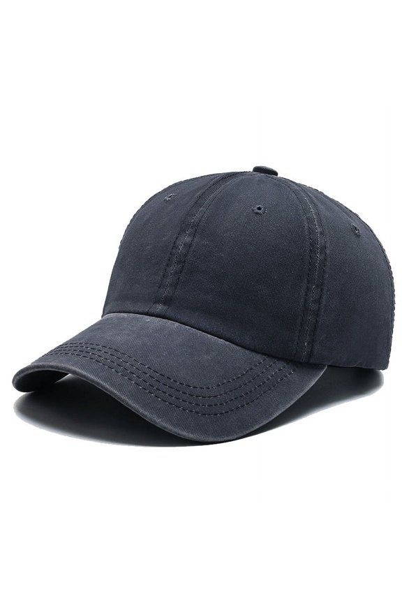Unisex Vintage Cotton Washed Baseball Caps, Unstructured Low Profile Adjustable Distressed Dad Hat for Men Women