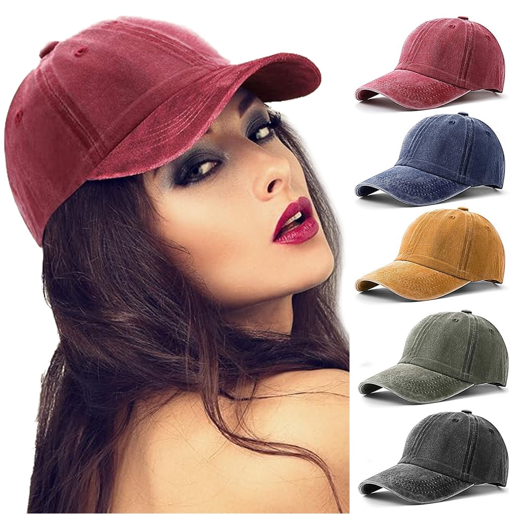 Washed Distressed Unstructured Baseball Cap Cotton Adjustable Vintage Dad Hat Trendy Original Washed Distressed Unstructured Baseball Cap  main image 4