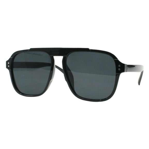 Unisex Vintage Fashion Sunglasses Top Bridge Square Frame UV 400 Black