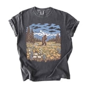 Unisex Vintage Sasquatch Bigfoot Graphic T-Shirt, Funny Cryptid Forest Tee, Mythical Creature Lover Gift