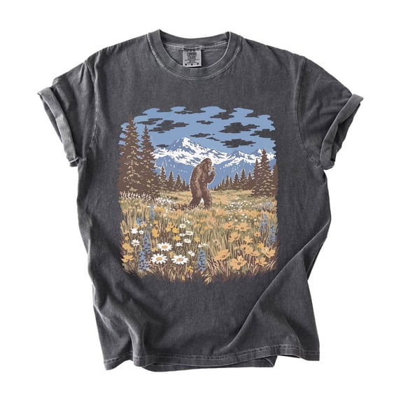 Unisex Vintage Sasquatch Bigfoot Graphic T-Shirt, Funny Cryptid Forest Tee, Mythical Creature Lover Gift
